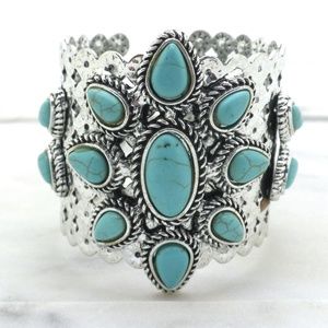 Natural Stone Cuff Bracelet